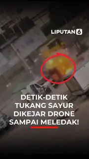 Detik-Detik Pedagang Sayur Dikejar Drone Sampai Meledak!