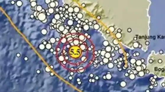 Gempa Magnitudo 5,5 Guncang Bengkulu